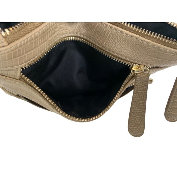 Women's Small Tan Clutch Purse With Strap - Picture 4 of 8